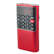Load image into Gallery viewer, Mini Portable Pocket FM Radio Number key Handheld MP3 Walkman Radios with Recorder Rechargeable Battery For Walkman Go Hiking
