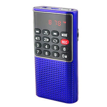 Load image into Gallery viewer, Mini Portable Pocket FM Radio Number key Handheld MP3 Walkman Radios with Recorder Rechargeable Battery For Walkman Go Hiking

