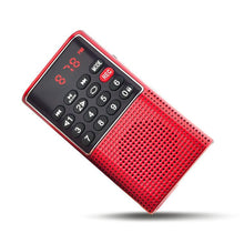 Load image into Gallery viewer, Mini Portable Pocket FM Radio Number key Handheld MP3 Walkman Radios with Recorder Rechargeable Battery For Walkman Go Hiking
