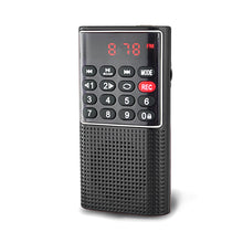 Load image into Gallery viewer, Mini Portable Pocket FM Radio Number key Handheld MP3 Walkman Radios with Recorder Rechargeable Battery For Walkman Go Hiking
