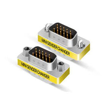 Load image into Gallery viewer, MINI DB15 15Pin Female/Female/Male Gender Changer VGA Plug connector Adapter D-Sub RS232 Serial Plug Connector
