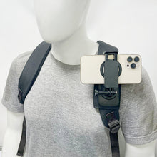 Load image into Gallery viewer, 360 Rotation Bag Backpack Shoulder Strap Mount Holder for GoPro Hero 13 12 11 10 9 DJI Action 5 Pro 4 Insta360 X4 X3 Holders
