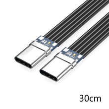 Load image into Gallery viewer, Flexible Flat Silicone USB C to USB C Cable Left/Right Angled for Camera Phones 65W Fast Charging 2.0 Data Transfer
