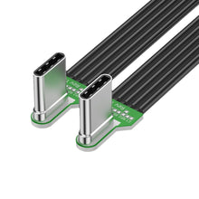 Load image into Gallery viewer, Flexible Flat Silicone USB C to USB C Cable Left/Right Angled for Camera Phones 65W Fast Charging 2.0 Data Transfer
