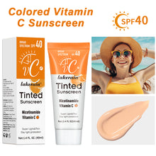 Load image into Gallery viewer, 40ml SPF40 Vitamin C Sunscreen Foundation Vitamin E Moisturizing Whitening Even Skin Tone Delays Aging and Reduces Skin Fine Lines

