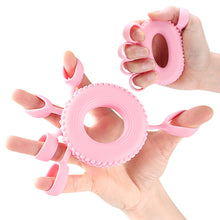 Load image into Gallery viewer, 1PC Silicone Finger Grip Strengthener Five-Hole Design Rehabilitation Training Grip Strength Loop Decompression Tool
