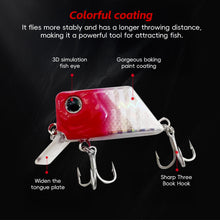 Load image into Gallery viewer, 1PC 4.5CM/7G Lure Cube Fake Bait Rockin' Micro Crankbait Floating Minnow Long Casting Wide Tongue Plate

