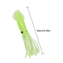 Load image into Gallery viewer, 5PCS 10.5CM/8G Lure Bionic Luminous Squid Soft Bait Hollow Tubular Sea Fishing Octopus Bait
