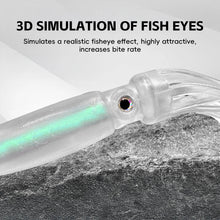 Load image into Gallery viewer, 5PCS 10.5CM/8G Lure Bionic Luminous Squid Soft Bait Hollow Tubular Sea Fishing Octopus Bait
