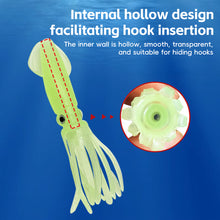 Load image into Gallery viewer, 5PCS 10.5CM/8G Lure Bionic Luminous Squid Soft Bait Hollow Tubular Sea Fishing Octopus Bait
