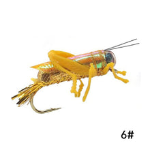 Load image into Gallery viewer, 1PC Bionic Locust Grasshopper Fly Hook Lure Insect Floating Artificial Bait Fishing Gear Accessories

