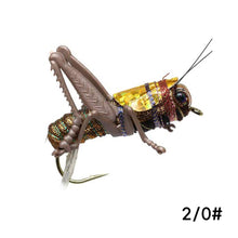 Load image into Gallery viewer, 1PC Bionic Locust Grasshopper Fly Hook Lure Insect Floating Artificial Bait Fishing Gear Accessories
