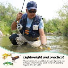 Load image into Gallery viewer, 1PC Bionic Locust Grasshopper Fly Hook Lure Insect Floating Artificial Bait Fishing Gear Accessories
