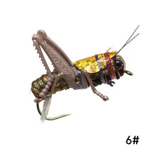 Load image into Gallery viewer, 1PC Bionic Locust Grasshopper Fly Hook Lure Insect Floating Artificial Bait Fishing Gear Accessories
