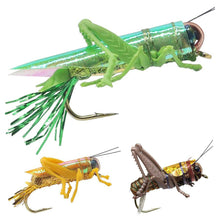 Load image into Gallery viewer, 1PC Bionic Locust Grasshopper Fly Hook Lure Insect Floating Artificial Bait Fishing Gear Accessories
