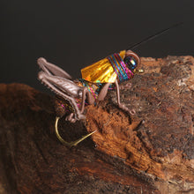 Load image into Gallery viewer, 1PC Bionic Locust Grasshopper Fly Hook Lure Insect Floating Artificial Bait Fishing Gear Accessories
