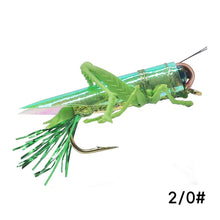 Load image into Gallery viewer, 1PC Bionic Locust Grasshopper Fly Hook Lure Insect Floating Artificial Bait Fishing Gear Accessories
