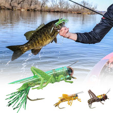 Load image into Gallery viewer, 1PC Bionic Locust Grasshopper Fly Hook Lure Insect Floating Artificial Bait Fishing Gear Accessories
