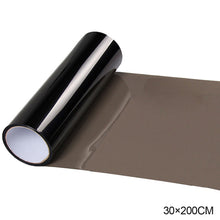 Load image into Gallery viewer, 30x200cm Car PVC Film Tint Headlight Taillight Wrap Cover Film Foil Sticker Cover Armored Film Gloss Transparent Light Black Smoke
