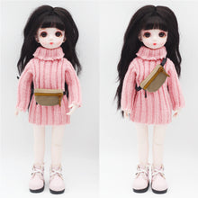 Load image into Gallery viewer, Doll Bag for 17cm Labubu BJD Plush Doll &amp; 1/12 BJD PU Crossbody Bag Doll Accessories Mini Clothes
