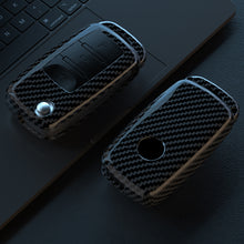 Load image into Gallery viewer, Car Carbon Fiber Pattern Remote Key Cover Case Fob For VW Volkswagen Polo Golf Passat Tiguan Skoda Octavia Seat Leon Altea
