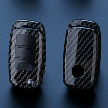 Load image into Gallery viewer, Car Carbon Fiber Pattern Remote Key Cover Case Fob For VW Volkswagen Polo Golf Passat Tiguan Skoda Octavia Seat Leon Altea
