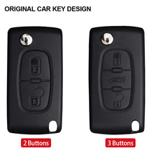 Load image into Gallery viewer, Car Remote Key Shell Case Cover Holder Fob 2 3 Button for Peugeot 308 207 307 3008 5008 Fob for Citroen C2 C3 C4 C8 Accessories
