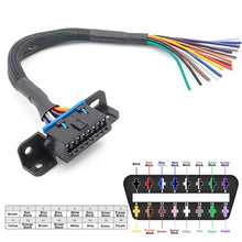 Load image into Gallery viewer, 10cm/30cm 16pin J1962F OBD2 Extension Cable Male line to Female Automotive for Car Diagnostic auto Tool OBD 2 Connector ﻿
