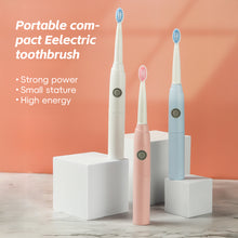 Load image into Gallery viewer, Smart Sonic Electric Toothbrush Low noise Batteries with 2 Replaceable Brush Heads 2 Min Smart Timer Portable for Travel
