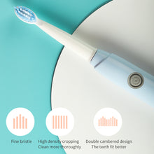 Load image into Gallery viewer, Smart Sonic Electric Toothbrush Low noise Batteries with 2 Replaceable Brush Heads 2 Min Smart Timer Portable for Travel

