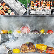 Load image into Gallery viewer, Grilled Meat Chicken Smoker Tube Refillable Wood Chip Cold/Hot Smoking Tube for Grill 5-Hour Slow Smoke Wood Pellet Tube Backyard BBQ Camping
