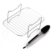 Load image into Gallery viewer, Stainless Steel Steamer Rack for Oven Air fryer Dishwasher-Safe &amp; Stackable Air Fryer Accessories Stackable Rack for Jerky/Fruits Dehydrating/BBQ
