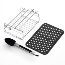 Load image into Gallery viewer, Stainless Steel Steamer Rack for Oven Air fryer Dishwasher-Safe &amp; Stackable Air Fryer Accessories Stackable Rack for Jerky/Fruits Dehydrating/BBQ
