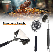 Load image into Gallery viewer, Heavy-Duty Grill Scraper Brush Extra Long Handle Grill Scrubber Outdoor Home BBQ Kitchen Accessories BBQ Season Cleaning Tool

