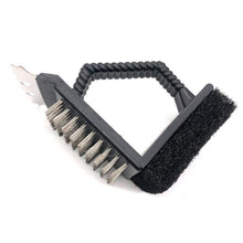 Load image into Gallery viewer, 3-IN-1 BBQ Steel Wire Brush Heavy-Duty Grill Scraper Brush Durable Cooking Cleaning Tool Outdoor Home BBQ Kitchen Accessories
