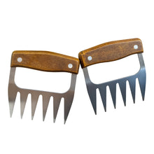 Load image into Gallery viewer, Kitchen Claw BBQ Meat Separator Shredder with Wooden Handle Manual Meat Clamp Roasting Fork Turkey Chicken Kitchen Gadgets Tool
