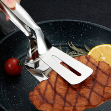 Load image into Gallery viewer, Multifunctional Steak Shovel Clip Food Tongs Thickened 304 Stainless Steel Pan-fried Steak Beef Fish Fillets Kitchen Baking Bread Tool Clips
