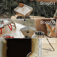 Load image into Gallery viewer, Folding Coffee Dripper Rack Coffee Filter Stand Slow Brewing Accessories Funnel Camping Supplies Outdoor Home Drinking Tools
