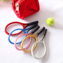 Load image into Gallery viewer, Dollhouse Mini Model Toy Miniature Tennis Racket Ornament Tennis Ball for 17cm Labubu Dolls Cute DIY Doll Micro-landscapes Decor
