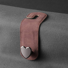 Load image into Gallery viewer, Car Seat Headrest Hooks 2 in 1 Leather Heart Shape Metal Back Hook Purse and Bag Backpack Double Hook Seat Hanger

