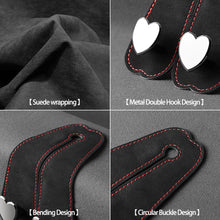 Load image into Gallery viewer, Car Seat Headrest Hooks 2 in 1 Leather Heart Shape Metal Back Hook Purse and Bag Backpack Double Hook Seat Hanger
