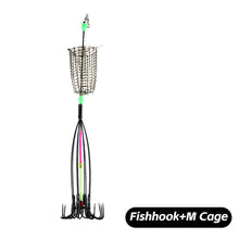 Load image into Gallery viewer, 1PC Luminous Leatherjacket Fish Hook With Bait Cage Anti-Hanging Bottom Upside-Down Umbrella-Shaped Fishhook Fishing Gear
