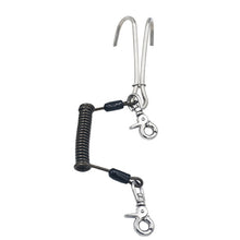 Load image into Gallery viewer, 1PC 316 Stainless Steel Diving Double-Head Flow Hook Corrosion-Resistant Retractable Spring Hook For Deep Diving
