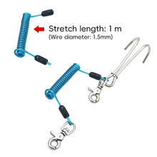 Load image into Gallery viewer, 1PC 316 Stainless Steel Diving Double-Head Flow Hook Corrosion-Resistant Retractable Spring Hook For Deep Diving

