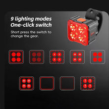 Load image into Gallery viewer, 1PC LED High-Brightness Bicycle Front And Rear Lights Multi-Mode Night Riding Safety Warning Lights Type-C Fast Charging
