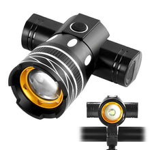 Load image into Gallery viewer, Bicycle Aluminum Alloy Retractable Zoom Headlights High-Brightness Night Riding Warning Lights USB Charging Outdoor Cycling Equipment
