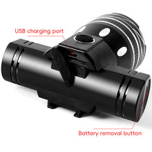 Load image into Gallery viewer, Bicycle Aluminum Alloy Retractable Zoom Headlights High-Brightness Night Riding Warning Lights USB Charging Outdoor Cycling Equipment
