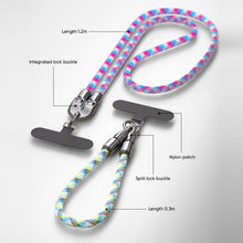 Load image into Gallery viewer, PD240W Phone Lanyard Charge Cable 2 in 1 USB-C to USB-C Super Fast Charge Data Cable Zinc Alloy Head Lanyard Fast Charging Cable
