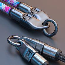 Load image into Gallery viewer, PD240W Phone Lanyard Charge Cable 2 in 1 USB-C to USB-C Super Fast Charge Data Cable Zinc Alloy Head Lanyard Fast Charging Cable
