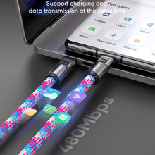Load image into Gallery viewer, PD240W Phone Lanyard Charge Cable 2 in 1 USB-C to USB-C Super Fast Charge Data Cable Zinc Alloy Head Lanyard Fast Charging Cable
